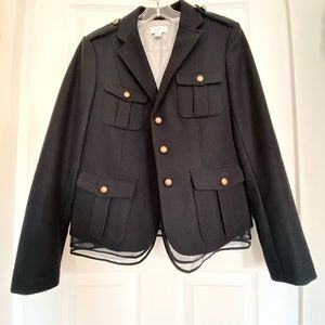 Ann Taylor Loft Navy Military-Style Blazer